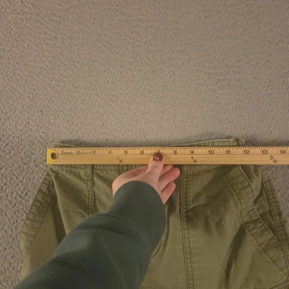 Old Navy Pants Boys 16 Green Baggy Cargo Ripstop Multi-Pocket Wide Leg Utility